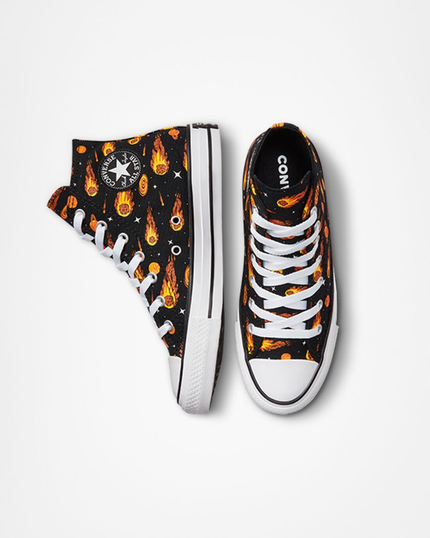 Girls' Converse Chuck Taylor All Star Comets High Top Shoes Black / White | AU 15389A